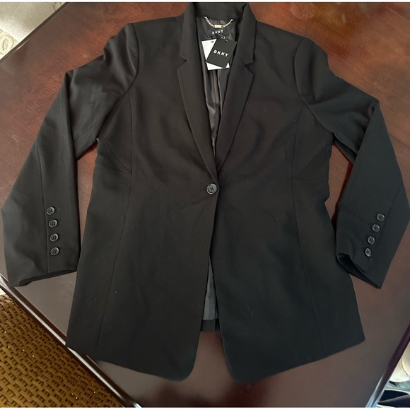 DKNY Women’s Black Blazer Jacket Sz 16 - Picture 1 of 7